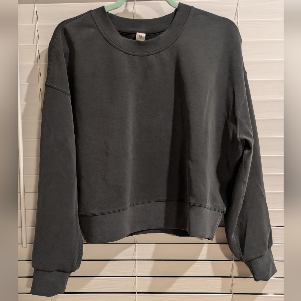Lululemon Charcoal Crew Neck Sweaters